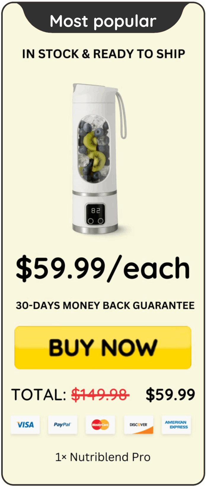 Nutriblend offer price