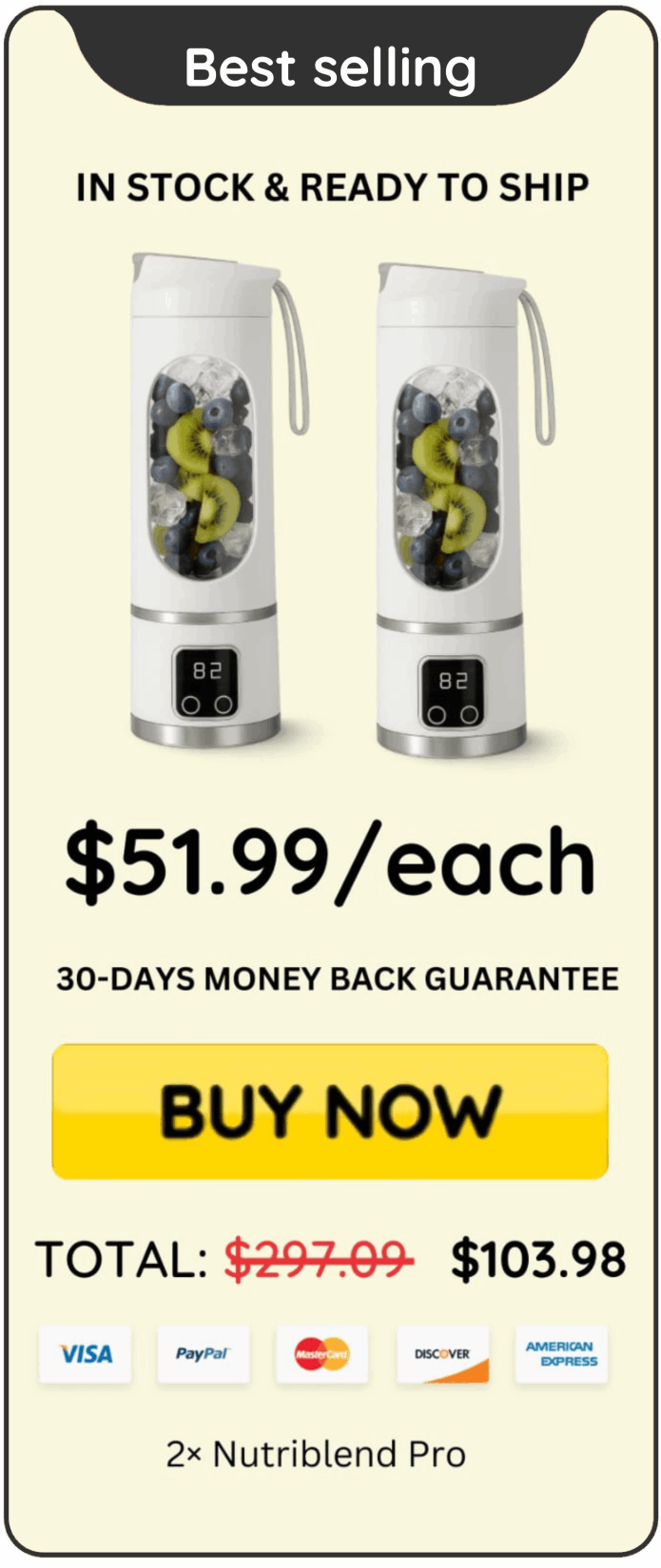 Nutriblend offer price